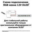   Светодиодный неон SMD 3030 (120 LED RGB Многоцветная) 12 x 6мм 2м 12V