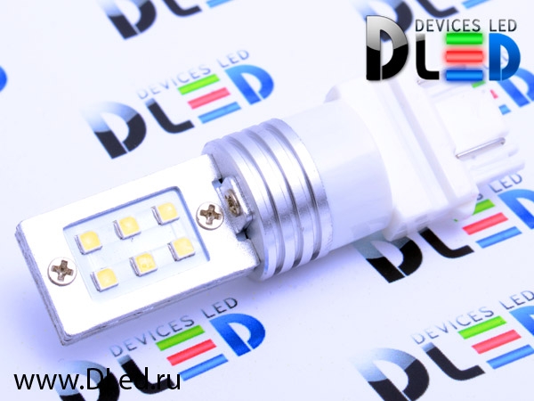   Автолампа светодиодная P27W - T25 - 3156 - 12 SMD 2323 (2шт.)
