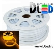   Гибкий неон круглый D14 мм 120 SMD2835  Желтый (4 метра)
