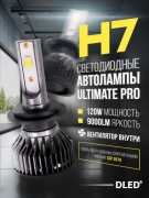   Автолампа светодиодная H7 PX26D Серия Ultimate Pro Бренд DLED 5500K 60W 4500lm CSP 3570 (2шт.)