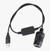   Адаптер для видеорегистратора, кабель переходник с USB на прикуриватель, с 5 Вольт на 12 Вольт, преобразователь с USB на прикуриватель
