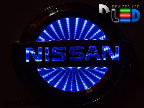   Трехмерная эмблема для Nissan Livina Синего свечения