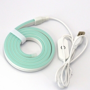   Светодиодный неон 12 x 6мм 5V c USB и сенсорным выключателем 2 метров ( Холодный голубой - Ice Blue )