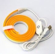   Светодиодный неон 12 x 6мм 5V c USB и сенсорным выключателем 2 метров ( Оранжевый )