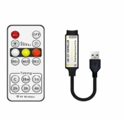   Контроллер для светодиодных двухцветных лент 5V с радио пультом RF с разъемом питания USB