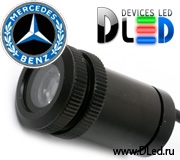   Врезной проектор в дверь авто Mercedes-Benz blue 018