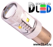   Автолампа светодиодная 1156 - P21W - S25 - BA15s  6 CREE XB + Линза (2шт.)