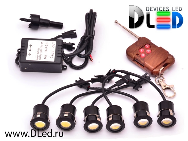   Точечные дневные ходовые огни 24V DRL- 6 x 2