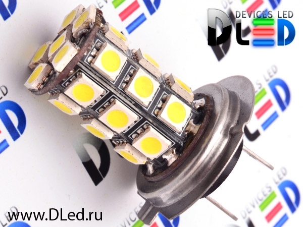   Автолампа светодиодная 24V H7 - 27 SMD 5050 Black