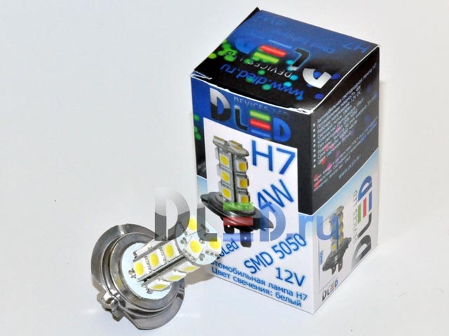   Автолампа светодиодная 24V H7 - 18 SMD 5050