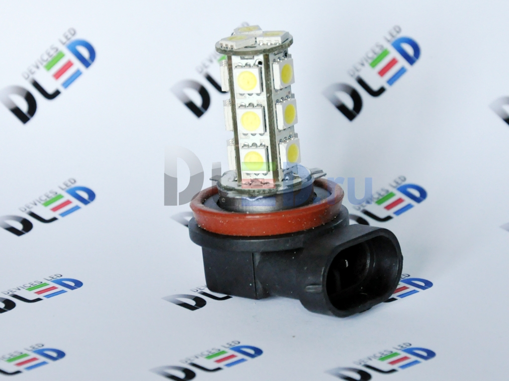   Автолампа светодиодная H8 - 18 SMD 5050 (1шт.)