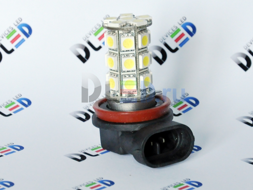   Автолампа светодиодная H8 - 27 SMD 5050 (2шт.)