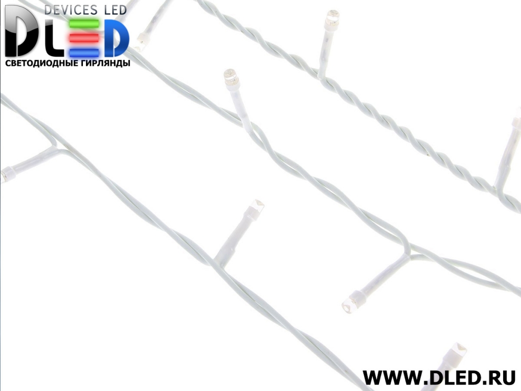   Гирлянда наружная "Занавес" 2х6м 1440Led, мигание, нить белая, Желтый