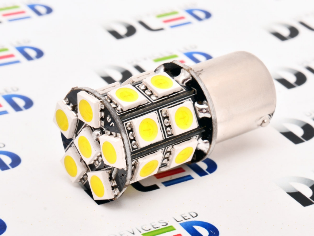   Автолампа светодиодная 1156 - PY21W - S25 - BAU15s - 20 SMD 5050 Black (Желтый) (2шт.)