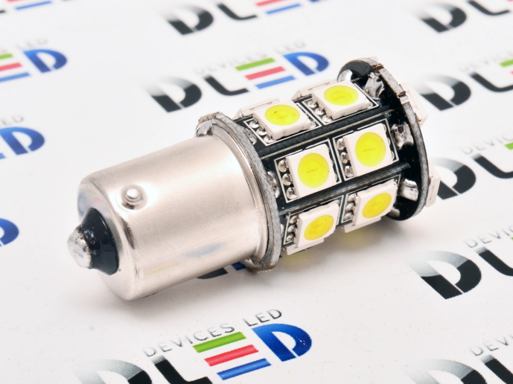   Автолампа светодиодная 1156 - PY21W - S25 - BAU15s - 20 SMD 5050 Black (Желтый) (2шт.)