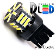   Автолампа светодиодная W21W - T20 - 7443 - W3х16q - 21 SMD 7020  Black (2шт.)