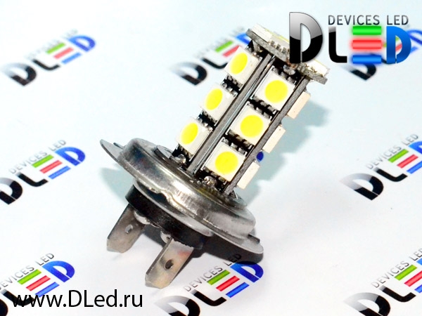   Автолампа светодиодная 24V H7 - 18 SMD 5050 Black