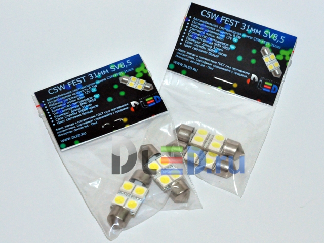 LED autolamp  C5W FEST 31mm SV8,5 - 4 SMD