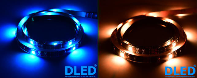 Светодиодная лента 5V RGB USB DLED VIBE SMD5050 цвета