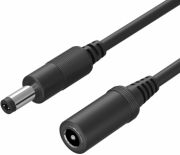   Кабель удлинитель DC 5.5 x 2.1 (F) - DC 5.5 x 2.1 (M) (5 м.) (Черный)