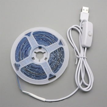   Светодиодная лента SMD 2835 (60 LED/M) IP22 с выключателем USB 5V DC ( Белая 6000K ) - 3 метра (копия)
