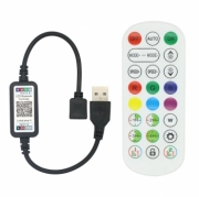   Контроллер RGB с USB питанием - Bluetooth 2.4G c пультом для ленты RGB 5V DC
