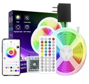   Светодиодная лента RGB многоцветная (640 LED 24V DC) 40 метров c пультом Bluetooth и блоком питания