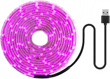   Фитолента для растений светодиодная с USB фиолетовый свет (5V IP65 SMD 2835 60 LED/M) Бренд DLED - 3 метра
