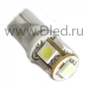   Автолампа светодиодная T10 - W5W - 5 SMD 5050 (2шт.)