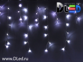   Гирлянда наружная "Бахрома" 60Led белый (нить силикон)