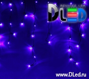   Гирлянда наружная "Бахрома" 120Led синий (темная нить)