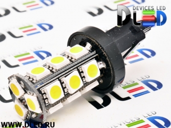   Автолампа светодиодная P27W - T25 - 3156 -  W2,5х16d - 18 SMD 5050 Black (2шт.)