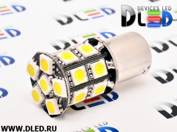   Автолампа светодиодная 1156 - PY21W - S25 - BAU15s - 20 SMD 5050 Black (Желтый) (2шт.)