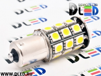   Автолампа светодиодная 1156 - P21W - S25 - BA15s - 27 SMD 5050 Black (2шт.)