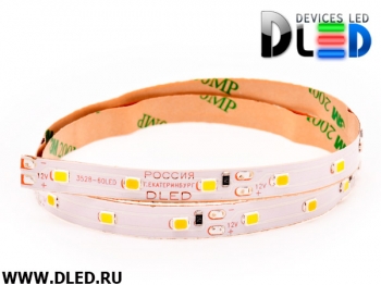   Светодиодная лента IP22 SMD 2835 (60 LED) 1 Белый + 1 Теплый белый