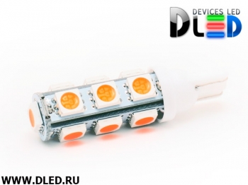   Автолампа светодиодная T10 - W5W - 13 SMD 5050 (пурпурная) (2шт.)