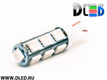   Автолампа светодиодная T10 - W5W - 13 SMD 5050 (красная) (2шт.)