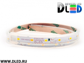   Влагозащищённая светодиодная лента в трубке SMD 2835 (60 LED) ip67 Белый + Теплый белый