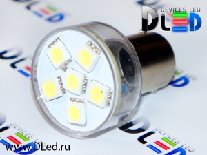   Автолампа светодиодная 1156 - P21W - S25 - BA15s - 6 SMD 5050 (2шт.)