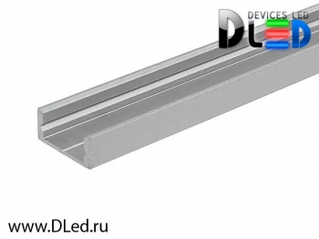   Алюминиевый профиль для светодиодной ленты 7x16мм (эконом)