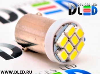   Автолампа светодиодная T4W - BA9S - 8 SMD 1210 (2шт.)