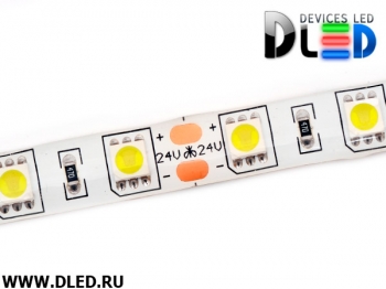   Светодиодная лента IP65 SMD 5050 (60 LED) 24V DC Белый