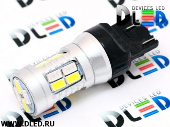   Автолампа светодиодная W21W - T20 - 7443 - W3х16q - 20 SMD 5730 Белый-Желтый (2шт.)