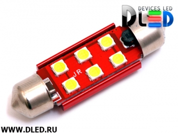   Автолампа светодиодная C5W FEST 36 мм - 6 SMD 3030 с обманкой (2шт.)