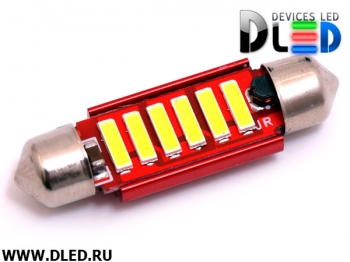   Автолампа светодиодная C5W FEST 39 мм - 6 SMD 7020 с обманкой (2шт.)