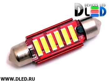   Автолампа светодиодная C5W FEST 41 мм - 6 SMD 7020 с обманкой (2шт.)