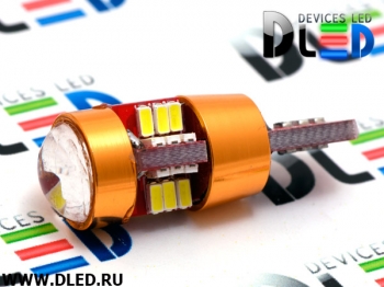   Автолампа светодиодная T10 - W5W - 27 SMD 3014 + Обманка (2шт.)