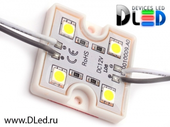   Светодиодный модуль 4 Led SMD 5050 IP67 Пластик