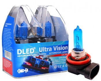   Автомобильная лампа H11 75W 6500K DLED "Ultra Vision"