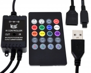   Контроллер RGB музыкальный с пультом Music IR Controller DLED c USB 5V